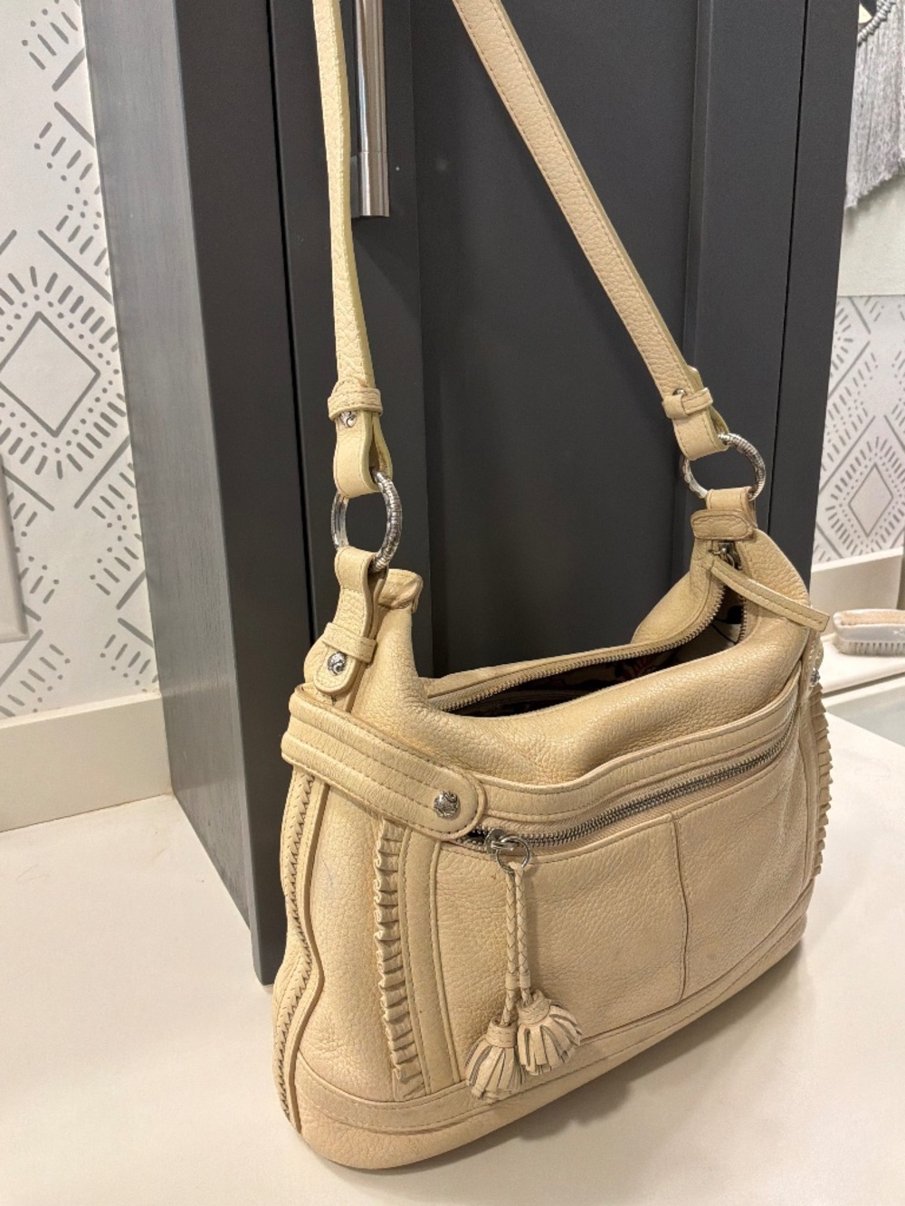 Vintage Brighton Pebbled Leather Shoulder Bag